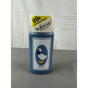 VTG‎ 1986 Country Designs Softsoap Moisturizing Hand Soap Blue Bottle W Duck NOS